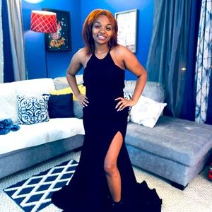 JOVANI black with shimmer detail, mermaid style, formal prom dress in size 8